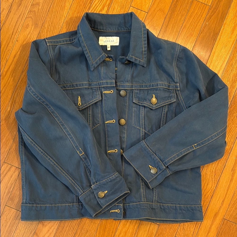 THE GREAT. Blue Jean Jacket Classic Denim Style